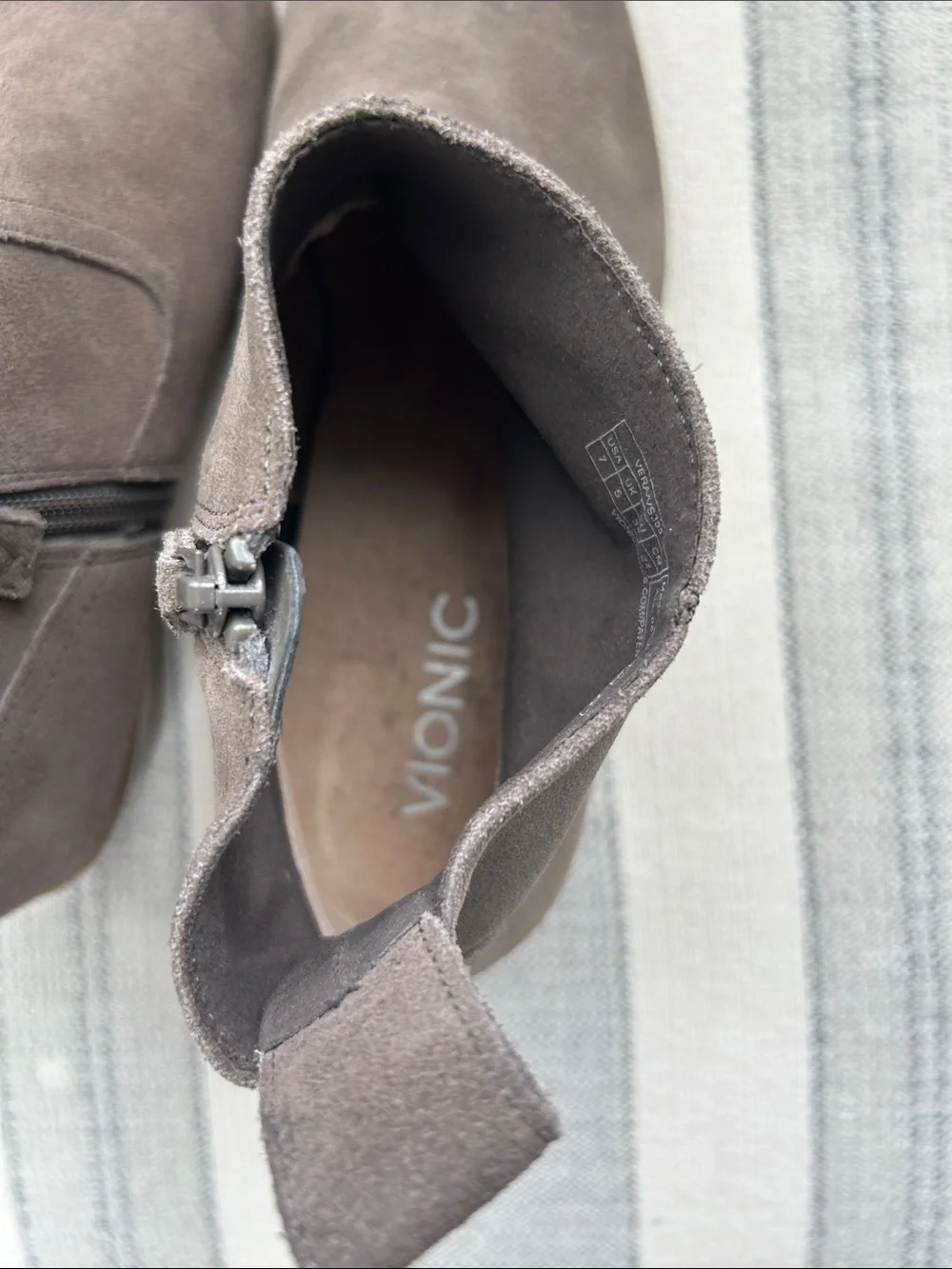 Vionic Brown Suede Ankle Booties